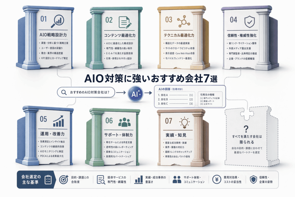 AIO対策に強いおすすめ会社7選
