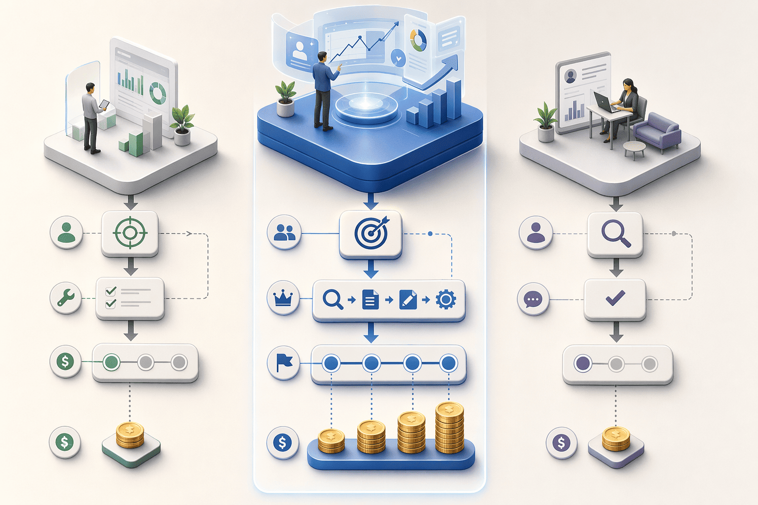 Illustration for: 成果報酬型でリスクを抑えたい企業向け, BROMO・他社比較